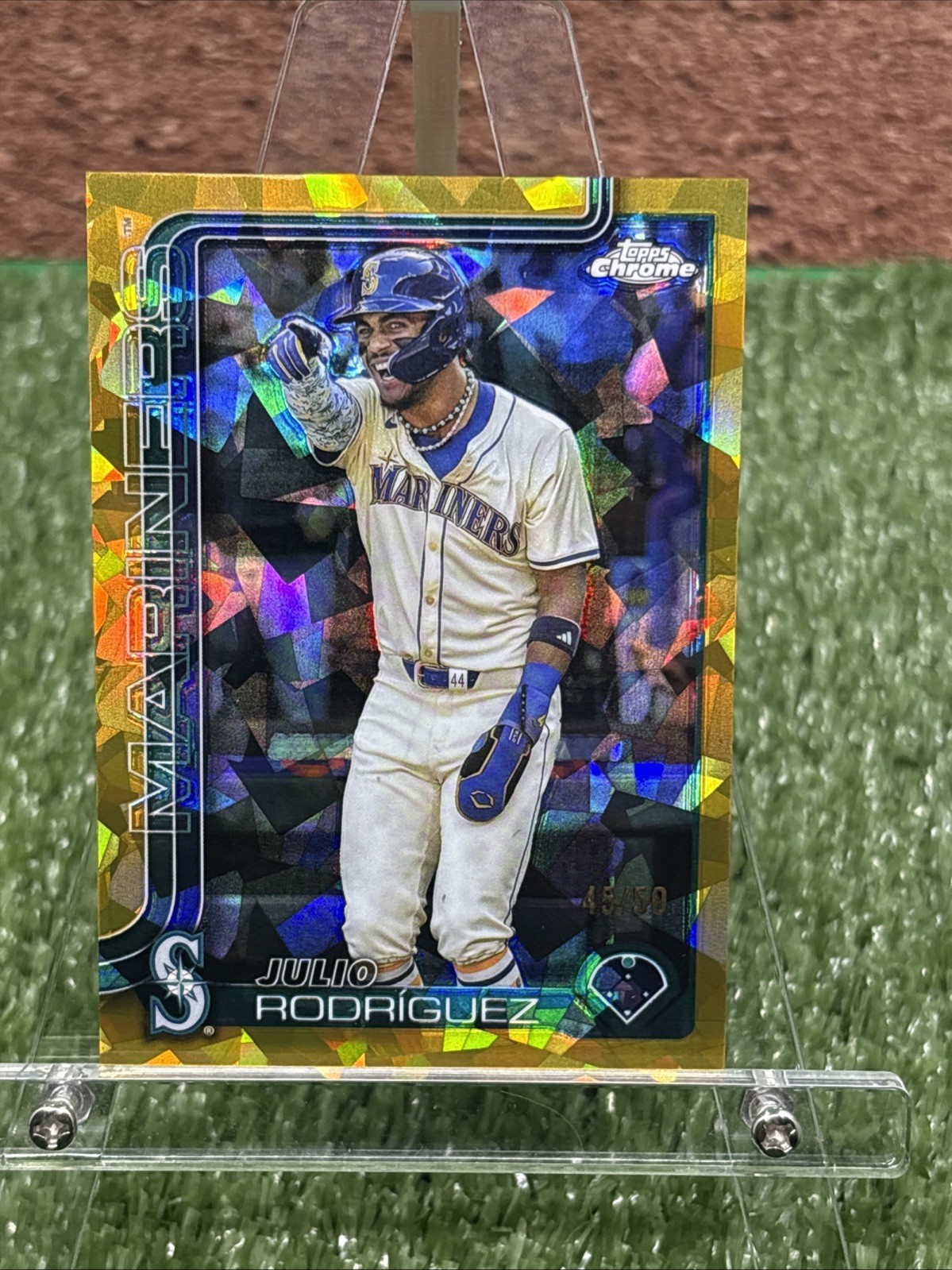 2025 Topps Chrome Sapphire Julio Rodriguez Image Variation Gold /50 SSP