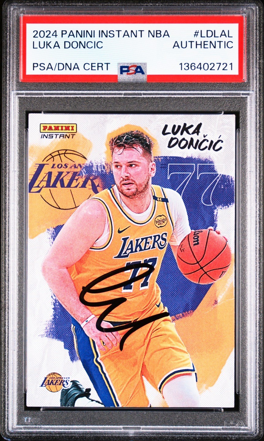 2024 LUKA DONCIC Panini Instant LD-LAL Lakers PSA/DNA signed autograph AUTO