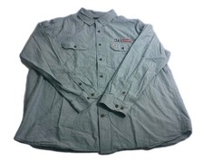 Carhartt Relaxed Fit 100 Cotton Blue LS Button Up Shirt Men's 2XL 199