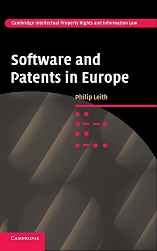 Software and Patents in Europe (Cambridge Intel. Leith Hardcover<|