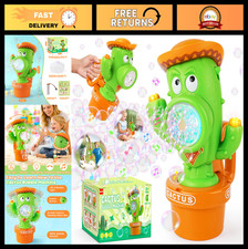 Automatic Cactus Bubble Machine - Portable Blower with Music  Lights, Fun Party