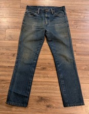 VTG Wrangler A001 Cowboy Cut Jeans Mens Distressed Vintage Patina Western 30x30