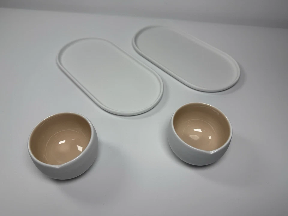 Conjunto de xícaras e bandejas Nespresso × Índia Mahdavi Nomad – porcelana branca fosca MCM - Imagem 4 de 4
