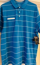 NWT Nike DriFit Blue White Standard Fit Men s XL Short Sleeve Polo Shirt