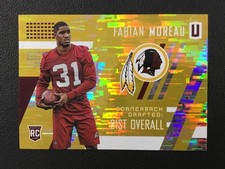 2017 Panini Unparalleled #264 Fabian Moreau Yellow /199 Washington Redskins