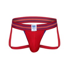 BIKE Athletic Mesh Jockstrap   Men  s Red Breathable Moisture-Wicking Performance