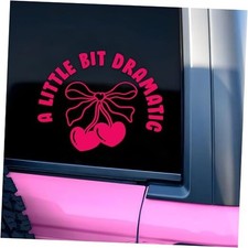 Car Decal Pink Cherry Bow Cute Positive Gifts Car Mirror A Little Bit Dramatic