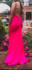 Madison James Hot Pink Size 8 Dress Prom Gown Worn Once