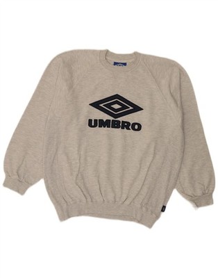 UMBRO Herren Grafik Sweatshirt Pullover Large grau gefleckt Baumwolle AA05