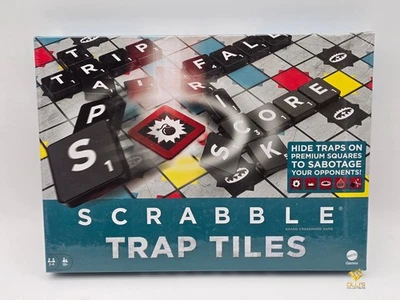 Mattel Scrabble Trap Tiles Spiel Wortspiel Brettspiel Englisch Vokabeln Lernen - Bild 1 von 4
