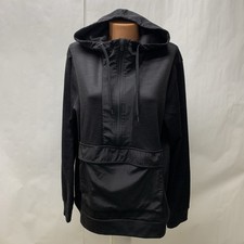 Tek Gear Womens Large Black Hoodie 1/2 Zip Pocket