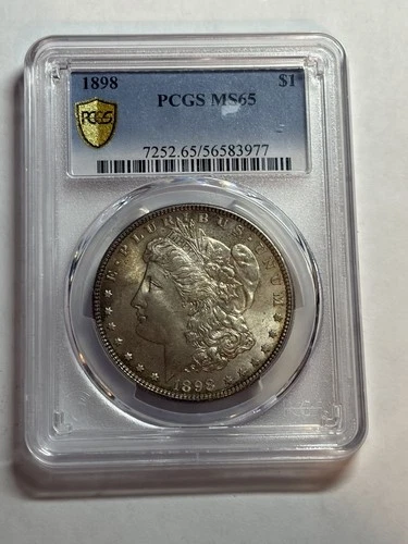 1898 P Morgan Silver Dollar PCGS MS65 Nice Grade Better Date