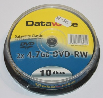 DVD-RW, von Datawrite, 2x 4.7 GB, 10er Pack, OVP
