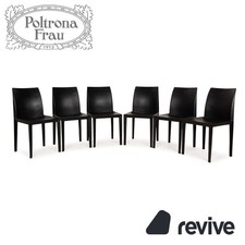 Set 6 sedie Poltrona donna Lola in pelle nera
