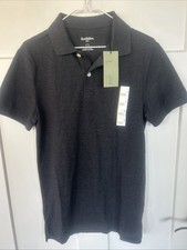 NWT Goodfellow  Co. Charcoal Gray Polo Shirt Short Sleeve Standard Fit Men's S
