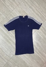 Vintage 80's Adidas West Germany Blue Shirt Women Jersey Tee Rare Hype Y2K Sz L
