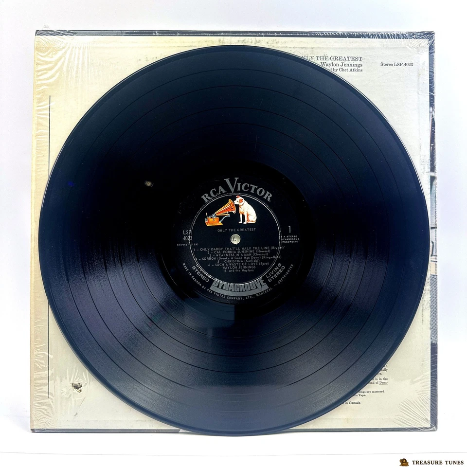 Waylon Jennings – Only The Greatest Vinyl (LP, Album, Stereo) - Image 4 of 4