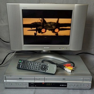 SONY SLV-D350P Prog Scan DVD/VCR VHS Player/Recorder W/Remote & Cables Works Grt