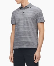 Calvin Klein Mens Liquid Touch Polo Shirt in Gray Sz Medium