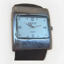 Vintage GUCCI Quartz Rectangular Watch w/ Band - As/is Parts Repair