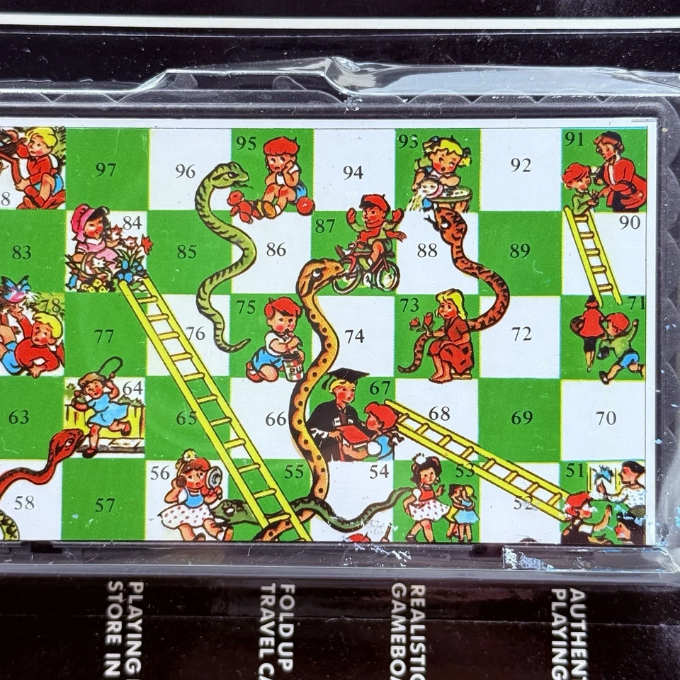 NEW Fundex 1987 Mini Magnetics Games Snakes & Ladders Sealed Travel Game - Image 3 of 4