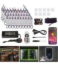 Light Kit 40Ft Window Lights Modules w Remote LED RGB Commercial Storefront