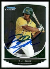 2013 Bowman Chrome BJ B.J. BOYD Signed Card autograph auto A'S PALO ALTO, CA