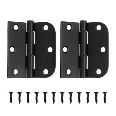 3 x 3'' Türscharniere für Square & 5/8'' Radius (Matt Schwarz 2 Stk)