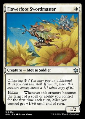 1x Flowerfoot Swordmaster - Foil MTG Bloomburrow NM Magic Foil | eBay