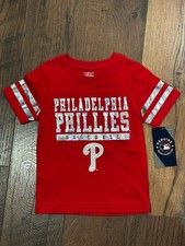 Philadelphia Phillies MLB Girls Short Sleeve Logo Shirt Size XS 4/5 - NWT