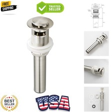 Bathroom Sink Pop Up Drain Assembly with Overflow Fits 1.57 to 2.36 Inch Sink...