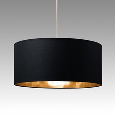 Image of Large Modern Cylinder Ceiling Pendant/Table Lamp Drum Light in Various Colours