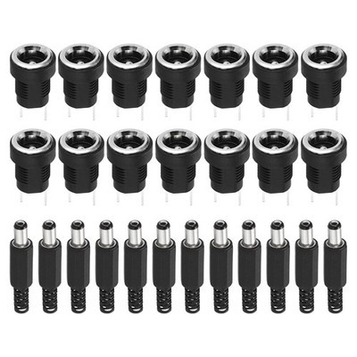 30Stück DC5521 Power Jack Mit Staubschutz+30Stück DC5521 Male Plug