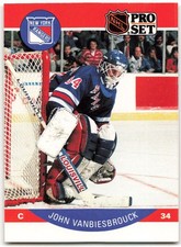 1990-91 Pro Set #209B John Vanbiesbrouck New York Rangers
