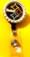Id badge holder retractable clip NFL Pittsburgh Steelers