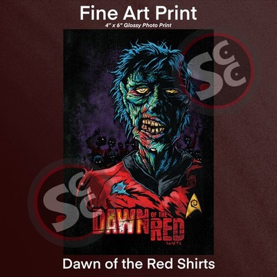 Zombie Star Trek Dawn of the Dead Red Shirts Art Print dvd vhs Blu-ray Horror 78