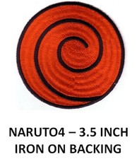 NARUTO MANGA SPIRAL COSPLAY PATCHES - CHOOSE SIZE AND COLOR