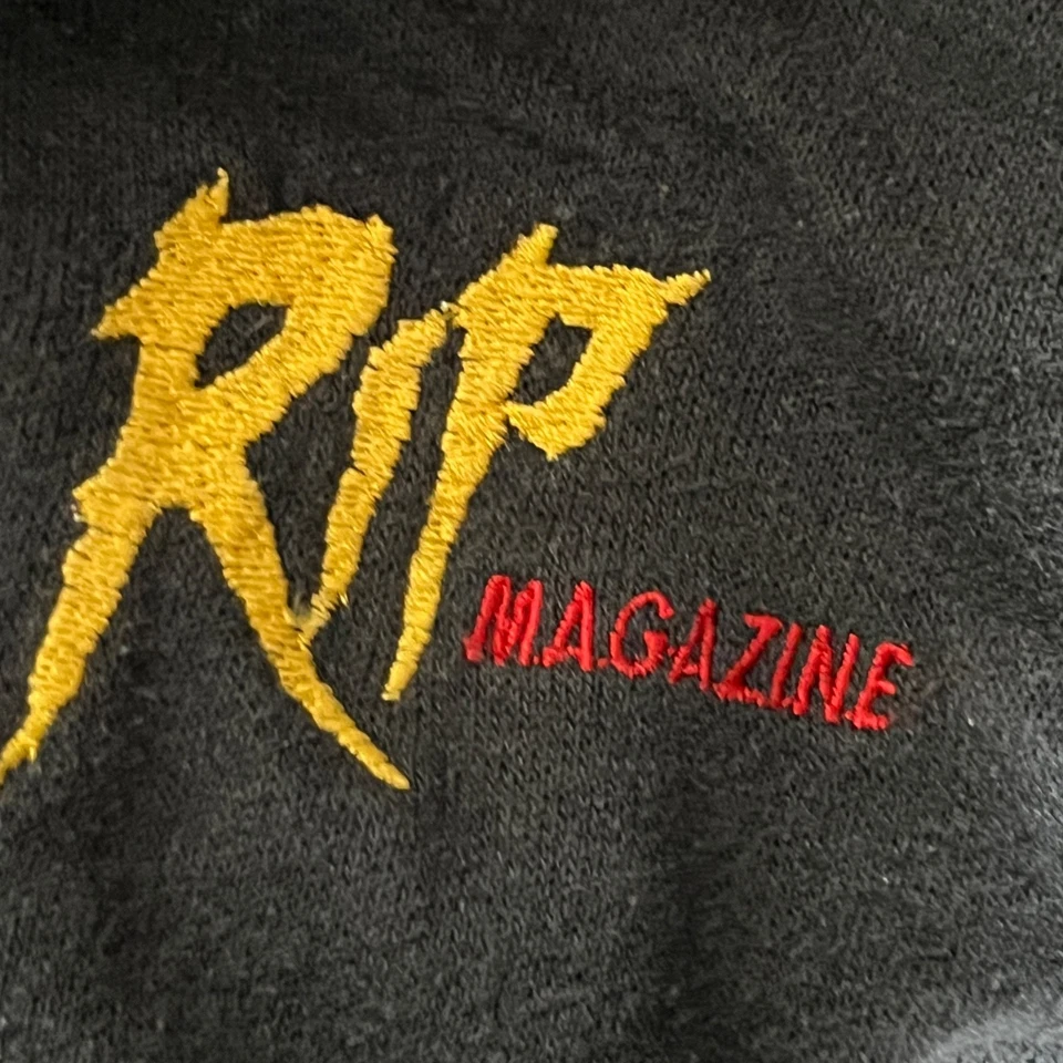 Camisa Pullover Vintage RIP MAGAZINE Rara Promocional Negra Tipo Polo - Grande Foto 4 de 4