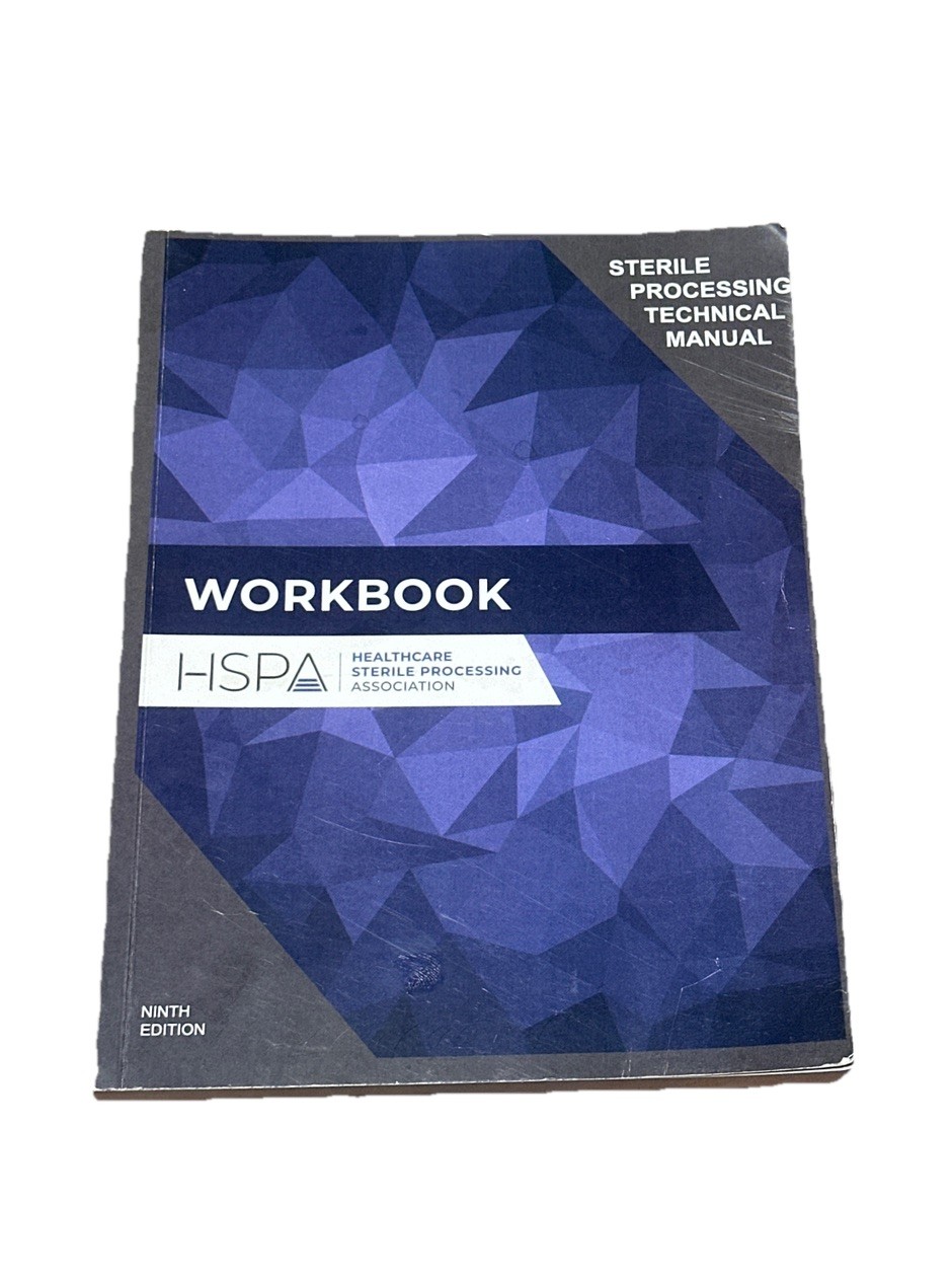 Sterile Processing Technical Manual Workbook From Hspa 9Th Edition 2023 Tpb