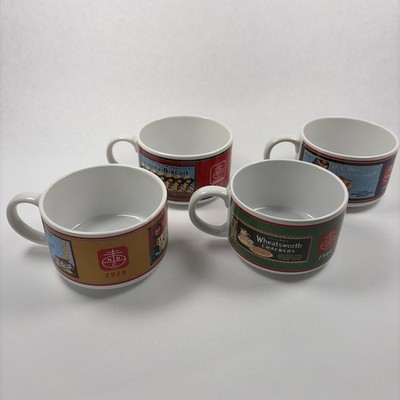Set of 4 Vintage Nabisco Crackers Soup Mugs with Handles-New Open Box