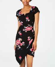 Crave Fame Juniors Asymmetrical Cutout Bodycon Dress Size M