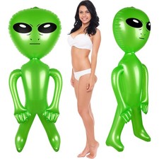 2 Pieces Giant Inflatable Alien 63 Inch Jumbo Green Blow Up Inflatable Alien ...