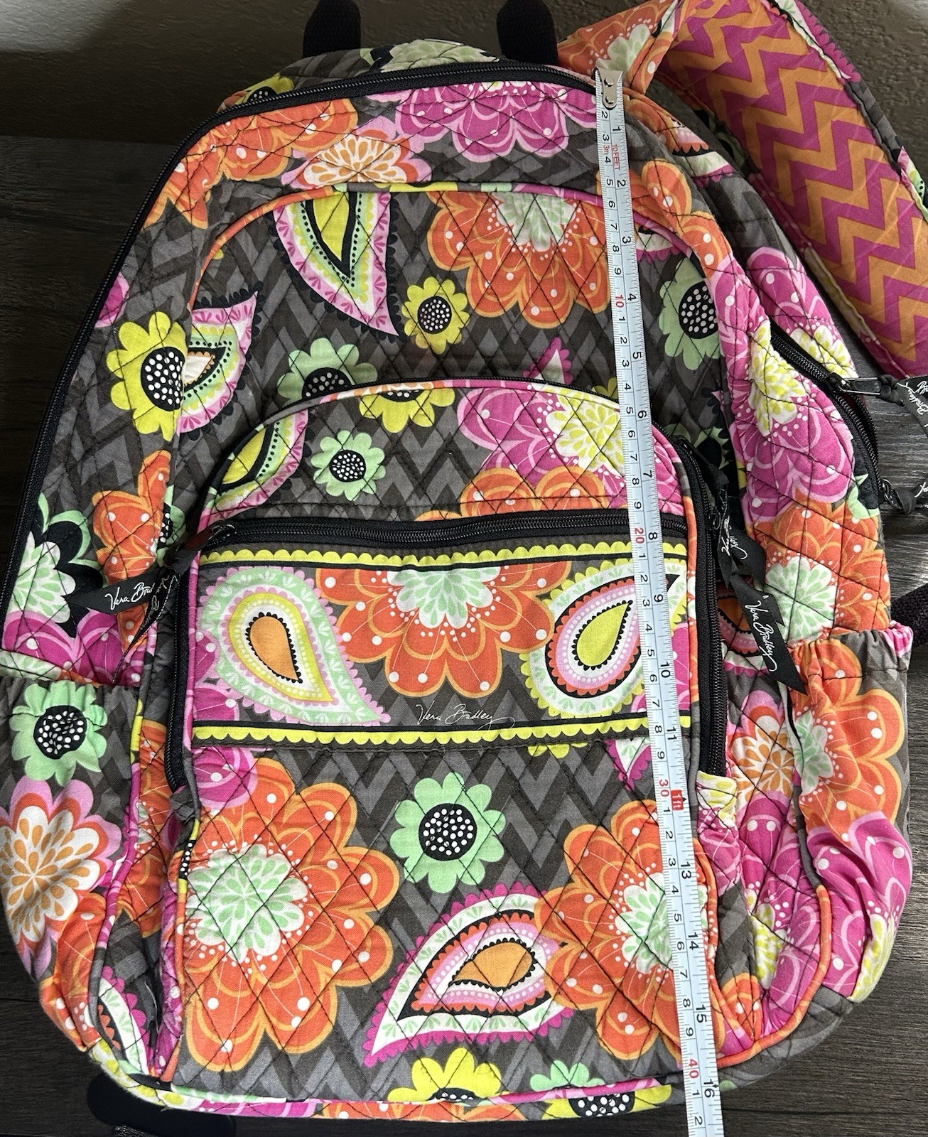 Vera Bradley Campus/School Backpack Multicolor Pa… - image 8