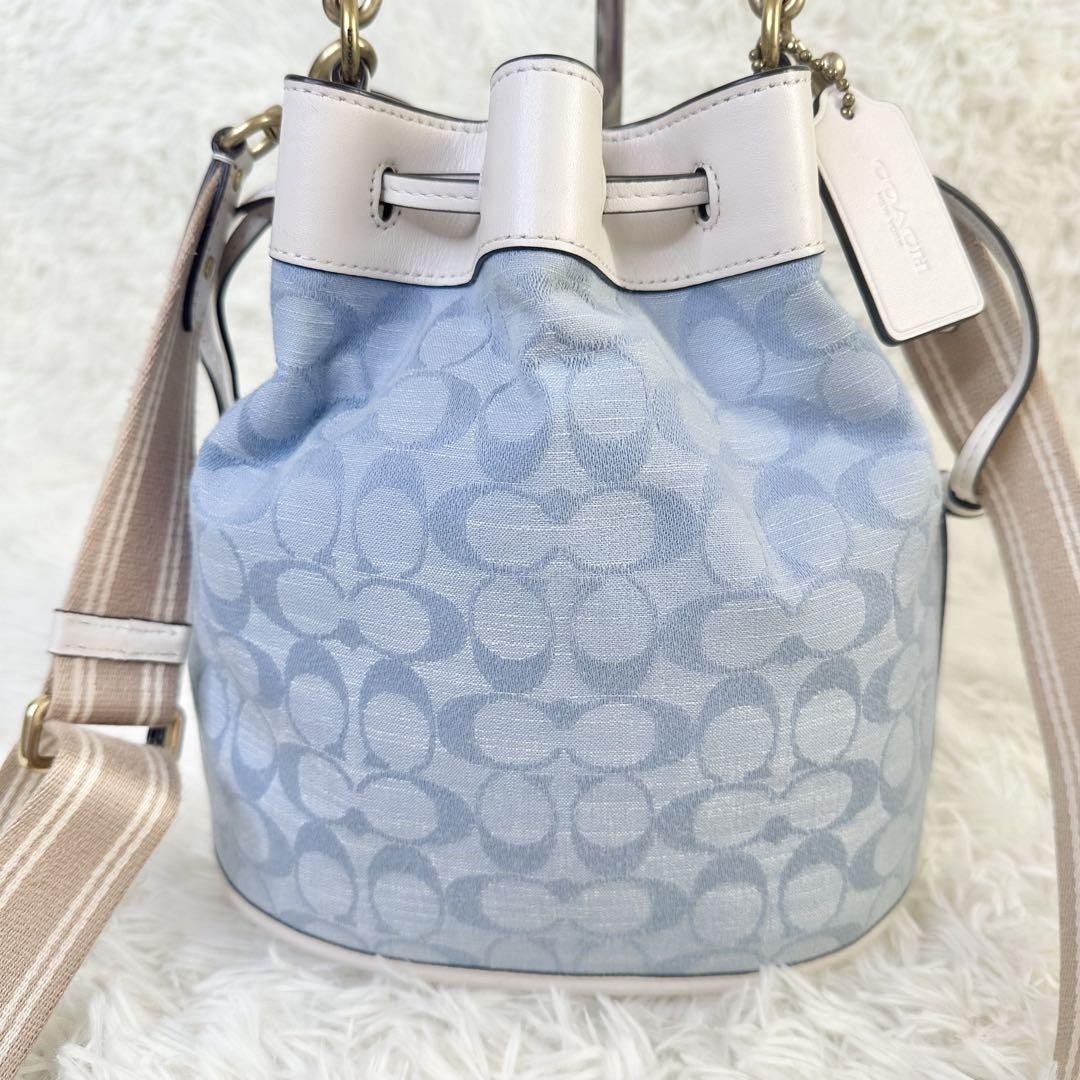 Coach Signature Canvas Shoulder Bag in Blue - Authentic Style G07233395