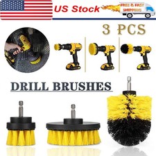 3x Car Wheel Tire Scrub Cleaning Brush Kit Auto Washing Cleaner Tool for Drill