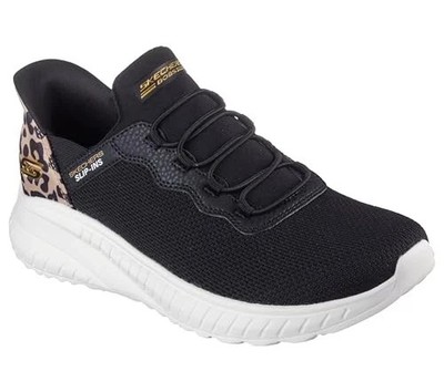 Skechers Hands Free Slip-ins Bobs Squad Chaos Seize The Hour Shoes BLK Women 10M