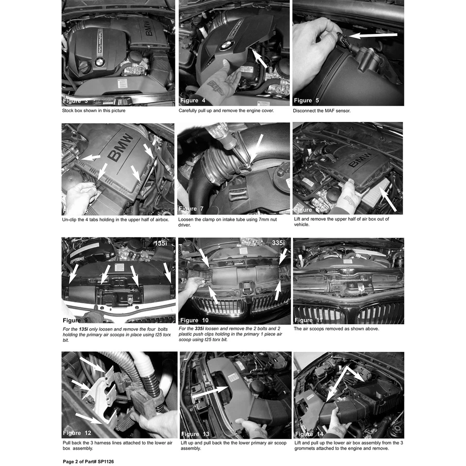 Injen SP1126P 短轮冷进气口适用于 2011-13 宝马 135i E82 / 335i E90 3.0L — 第 4/4 张图片