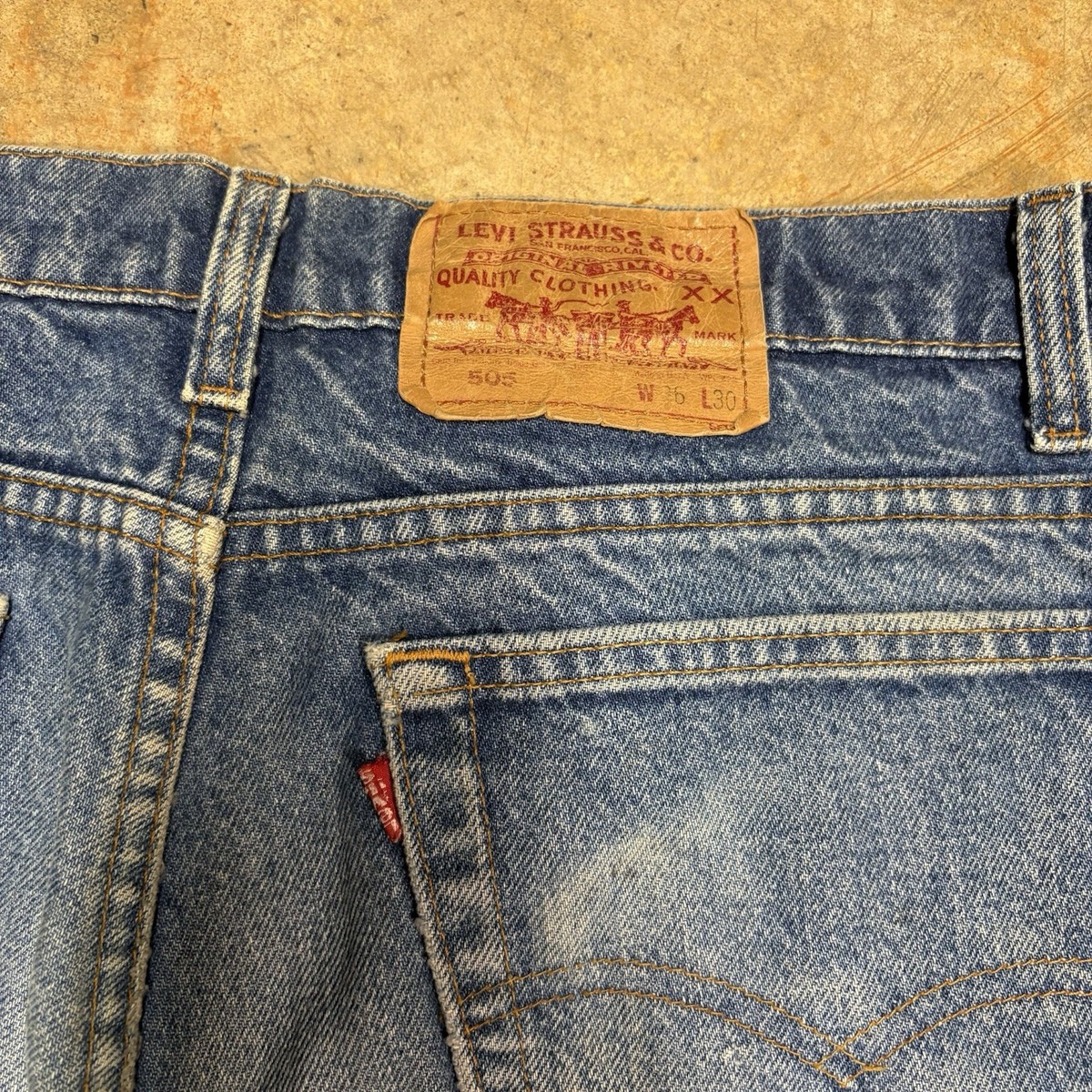Vtg 80s LEVI'S DENIM 505-0216 XX JEANS, USA, STRAIGHT LEG