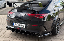 Gefräster Heckansatz aus ABS Mercedes CLA 35 / 45 AMG Schwarz Matt unlackiert Gefräster Heckansatz aus ABS Mercedes CLA 35 / 45 AMG Schwarz Matt unlackiert