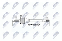 NTY Antriebswelle NPW-CH-017 FüR Jeep Cherokee 2 WJ WG CRD 4X4